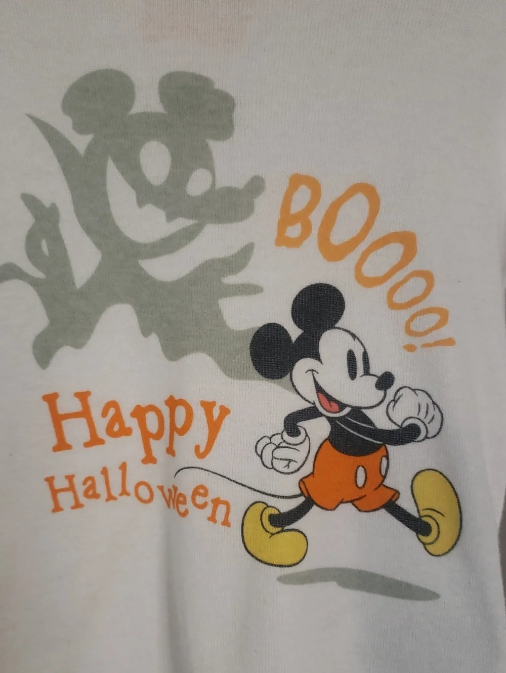 Disney Baby Mickey Mouse Orange & White Kids Halloween Pajama Set